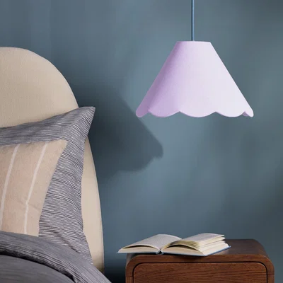 Habitat Habitat Scallop Edge Lilac Lampshade - 32cm
