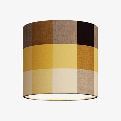 Heal's Shropshire Shades Check Lampshade Yellow/Black 20 x 18cm