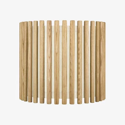 Heal's Umage Komorebi Easyfit Circle Lamp Shade Oak Medium