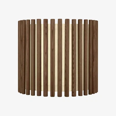 Heal's Umage Komorebi Easyfit Circle Lamp Shade Dark Oak Medium