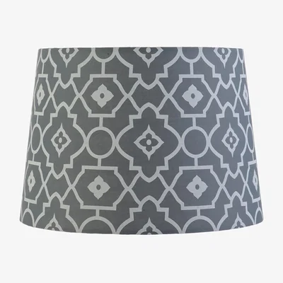 Homebase Patterned Tapered Lamp Shade - Grey