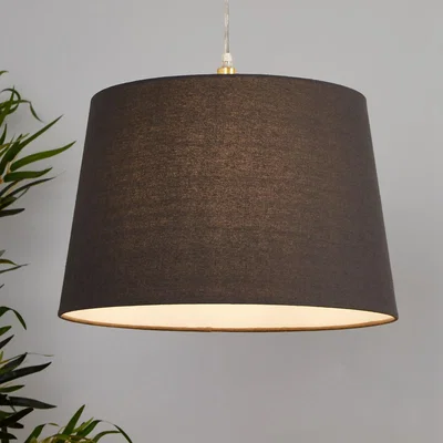 Homebase Finn Tapered Lamp Shade - 40cm - Charcoal