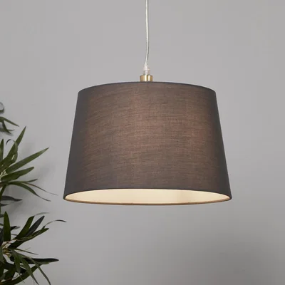 Homebase Clyde Tapered Lamp Shade - 30cm - Charcoal