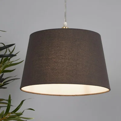 Homebase Finn Tapered Lamp Shade - 30cm - Charcoal