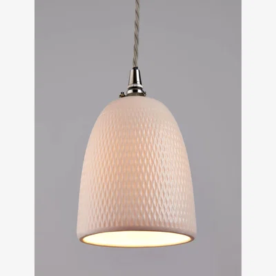 John Lewis John Lewis Textured Porcelain Lamp Shade, White