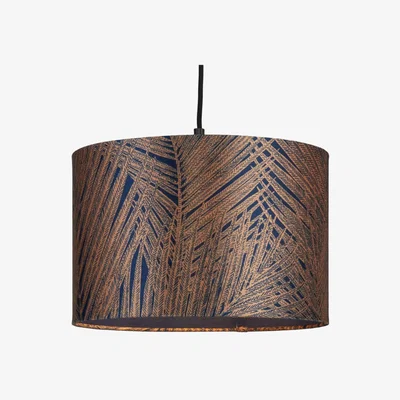 John Lewis John Lewis & Partners Palma Velvet Lampshade, Tiger's Eye