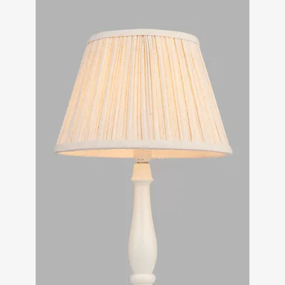 John Lewis John Lewis Sophia Gathered Pleat Lampshade, Natural, 25cm