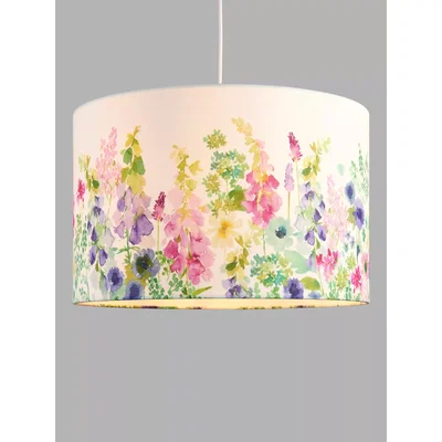 John Lewis bluebellgray Foxglove Floral Lampshade, Multi