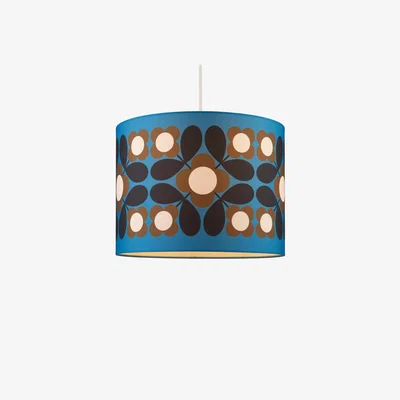John Lewis Orla Kiely Flower Tile Lampshade, Blue