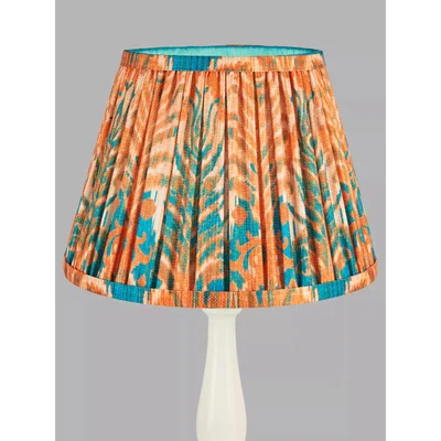 John Lewis John Lewis & Partners + Matthew Williamson Peacock Tapered Lampshade, Orange