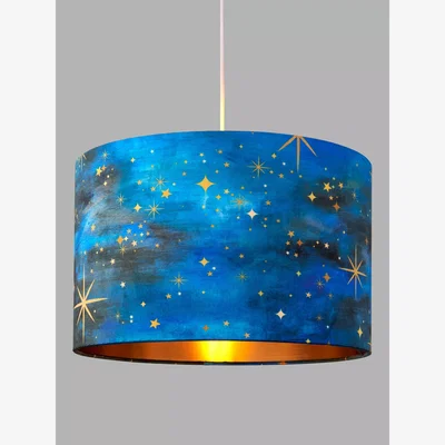 John Lewis John Lewis + Matthew Williamson Midnight Sky Lampshade, Blue