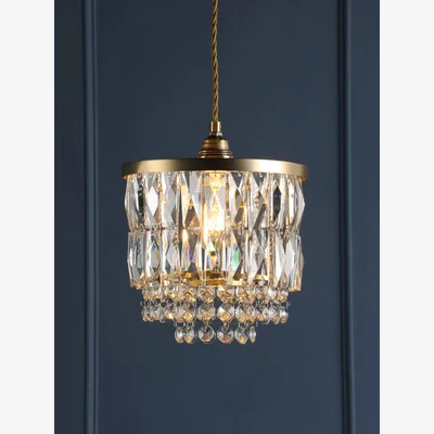 John Lewis Laura Ashley Rhosill Crystal Easy-to-Fit Ceiling Shade, Clear