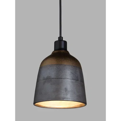 John Lewis John Lewis & Partners Delaney Metallic Glaze Ceramic Easy-to-Fit Ceiling Shade, Bronze