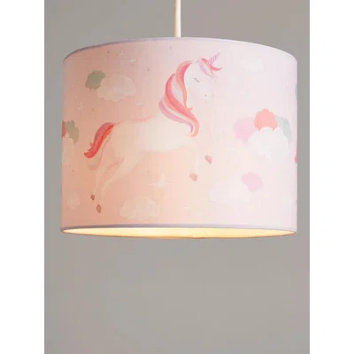 John Lewis little home at John Lewis Magical Unicorn Lampshade, Pink