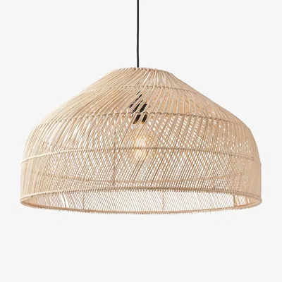 John Lewis MADE Java Rattan Large Lamp Shade, 60cm, Light Brown