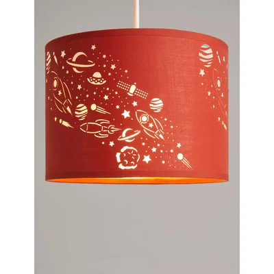 John Lewis little home at John Lewis Outer Space Lampshade, Orange