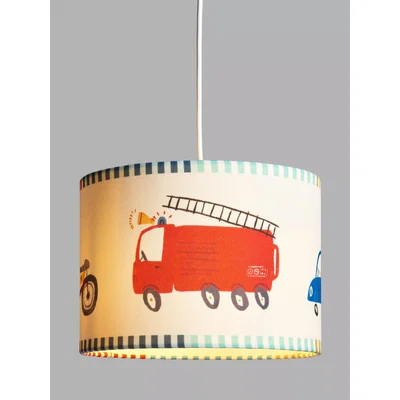 John Lewis Harlequin Just Keep Trucking Ceiling Light Shade, Multi