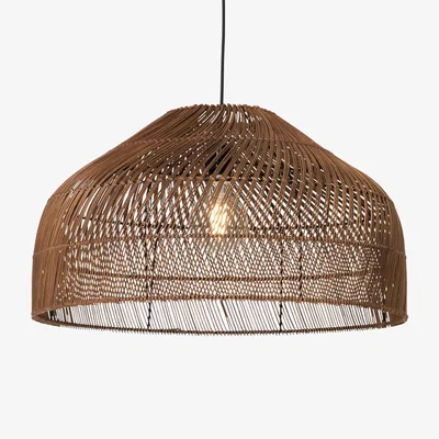 John Lewis MADE Java XL Rattan Lampshade, Dark Natural
