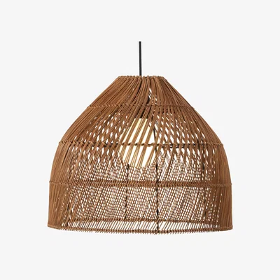 John Lewis MADE Java Rattan Lamp Shade, 42cm, Dark Brown