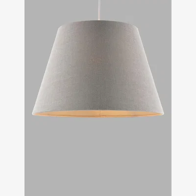 John Lewis John Lewis Sophia Linen Tapered Lampshade, Mid Grey