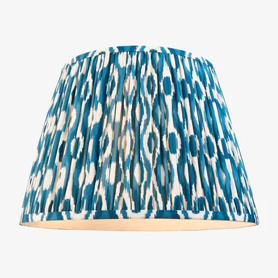 Knees Ikat 40cm Fabric Shade - Marlin Blue