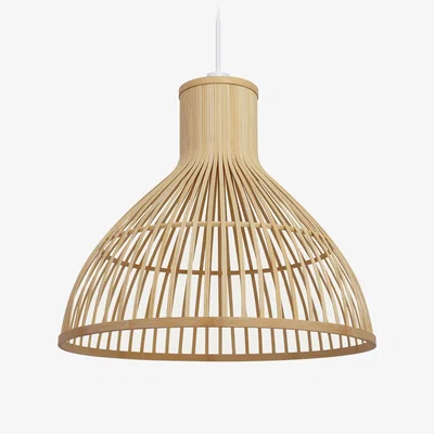 Kave Home Nathaya bamboo ceiling lampshade with a natural finish, Ø 60 cm