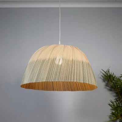 La Redoute 58cm Ombre Stripe Bamboo Lampshade