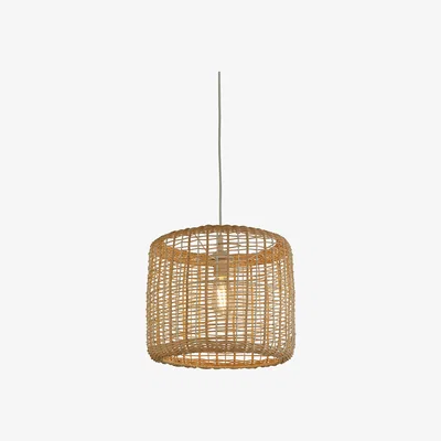 La Redoute 30cm Drum Shape Bamboo Easy Fit Pendant Shade