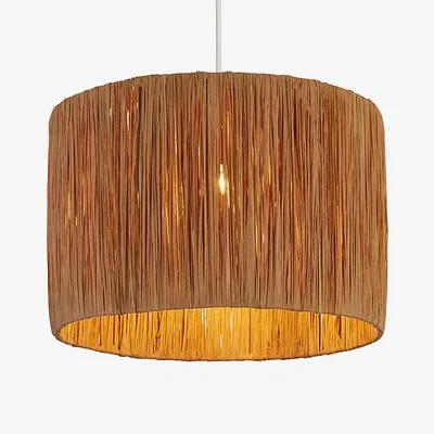 La Redoute 30cm Natural Raffia Lampshade