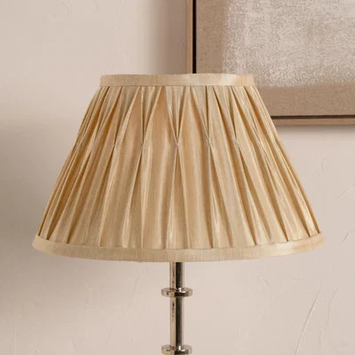 La Redoute 30cm Silk Mix Pinch Pleat Tapered Lampshade