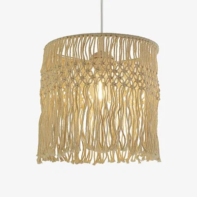 La Redoute 30cm Natural Macrame Fringed Lampshade