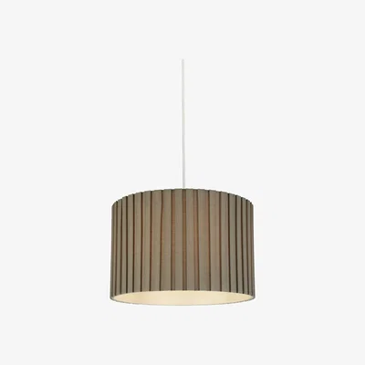 La Redoute 30cm Pleated Fabric Lampshade Grey