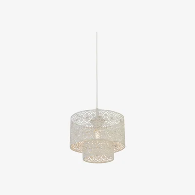 La Redoute Laser Cutout Cream Double Layer Easyfit Ceiling Shade
