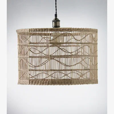 La Redoute 45cm Natural Seagrass Hexagonal Lampshade