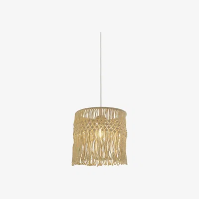 La Redoute 30cm Natural Macrame Fringed Lampshade
