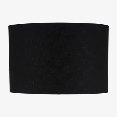 La Redoute 35cm Black Poly Cotton Cylinder Drum Lampshade