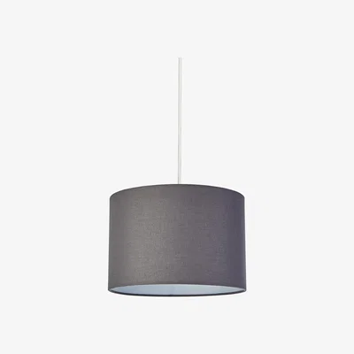 La Redoute 30cm Grey Linen Cylinder Lampshade