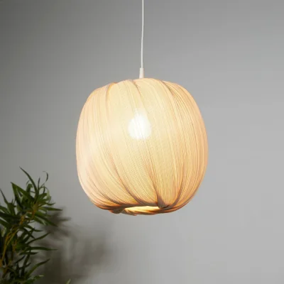 La Redoute 30cm Round Bamboo Lampshade in Natural