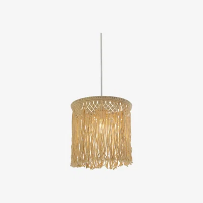 La Redoute 30cm Natural Macrame Fringed Lampshade