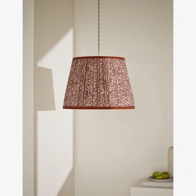 Marks & Spencer M&S Collection Paisley Pleated Lamp Shade - Red, Cream,Red
