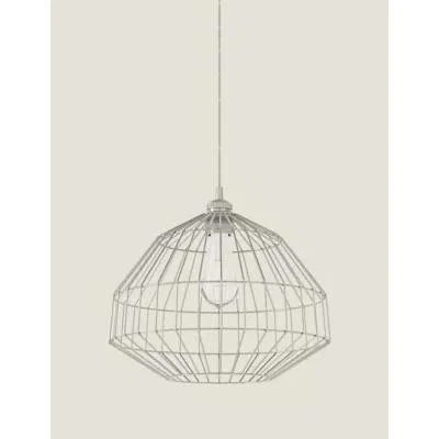 Marks & Spencer M&S Wire Cage Lamp Shade - Grey, Grey