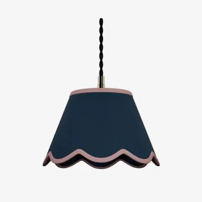 Marks & Spencer M&S Scallop Trim Lamp Shade - Navy, Navy,Red