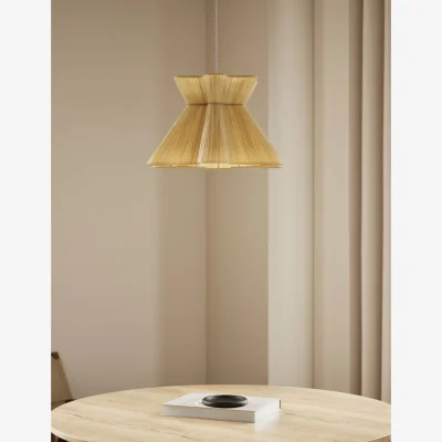 Marks & Spencer M&S Scallop Pleated Fabric Easy Fit Ceiling Lamp Shade Cream