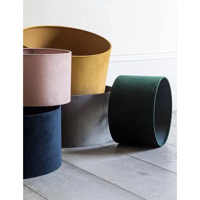 Marks & Spencer M&S Velvet Oversized Ceiling Lamp Shade - Mink, Mink,Burnt Orange,Duck Egg,Ivory,Latte,Teal,Light Grey,Oxblood,Light Blue,Aubergine,Blush,Forest Green,Grey,Ochre,Navy