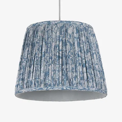 Marks & Spencer M&S Pomegranate Pleated Tapered Lamp Shade - Blue, Blue