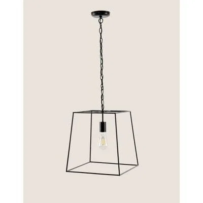 Marks & Spencer M&S Manhattan Single Pendant Ceiling Light - Black, Black
