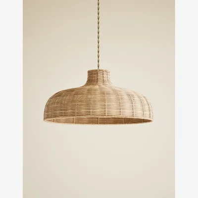 Marks & Spencer M&S Rattan Easy Fit Ceiling Lamp Shade Light Brown