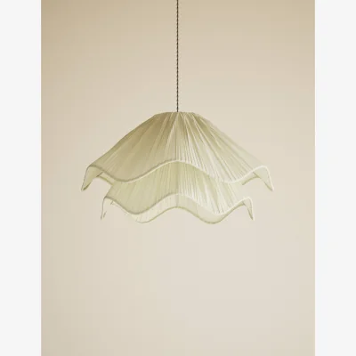Marks & Spencer M&S Double Layer Wave Pleated Easy Fit Shade Cream