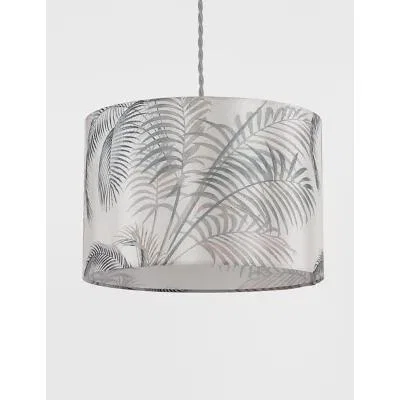 Marks & Spencer M&S Palm Print Lamp Shade - Grey Mix, Grey Mix