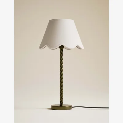 Marks & Spencer M&S Scallop Trim Lamp Shade Neutral